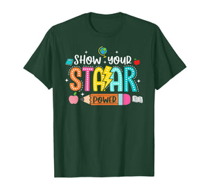 Groovy Show Your STAAR Power Teacher Testing Exam Test Day T-Shirt