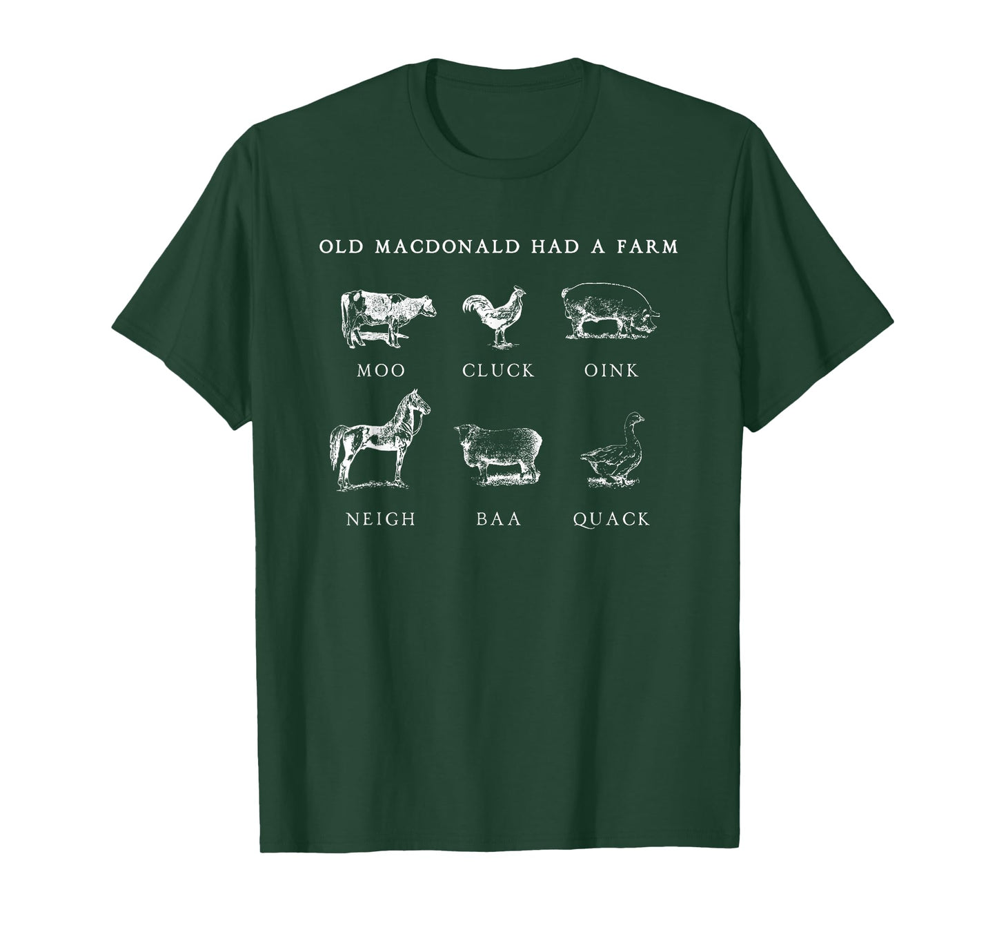 Animal Sounds Moo Cluck Oink Neigh Baa Quack T-Shirt