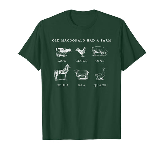 Animal Sounds Moo Cluck Oink Neigh Baa Quack T-Shirt