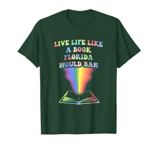 Live Life, Like A Book, Inspire, Cool Quote T-Shirt