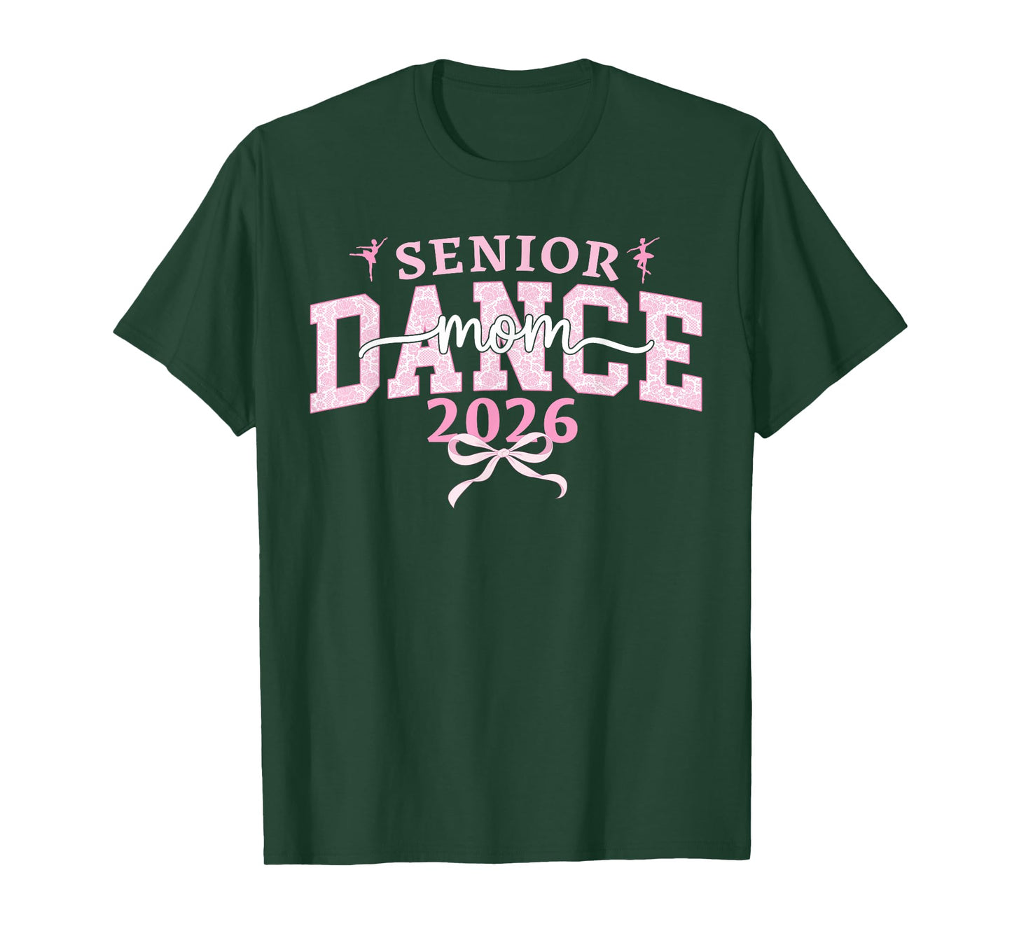 Dance Senior Mom 2026 Coquette Ballet Dancing Senior Mama T-Shirt