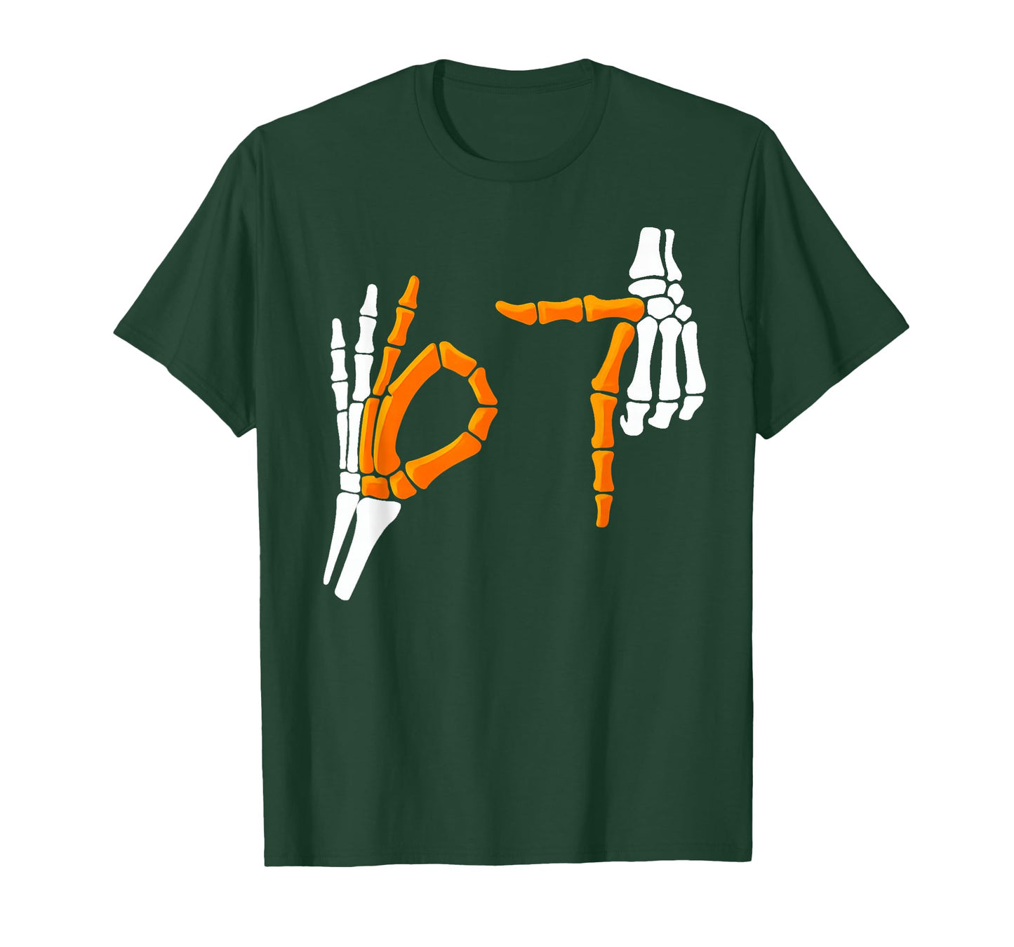 6 7 Funny Halloween 67 Costume Skeleton Hands T-Shirt