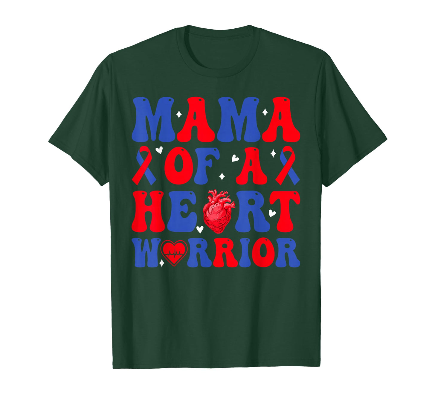 Mama of A Heart Warrior Congenital Heart Defect Awareness T-Shirt