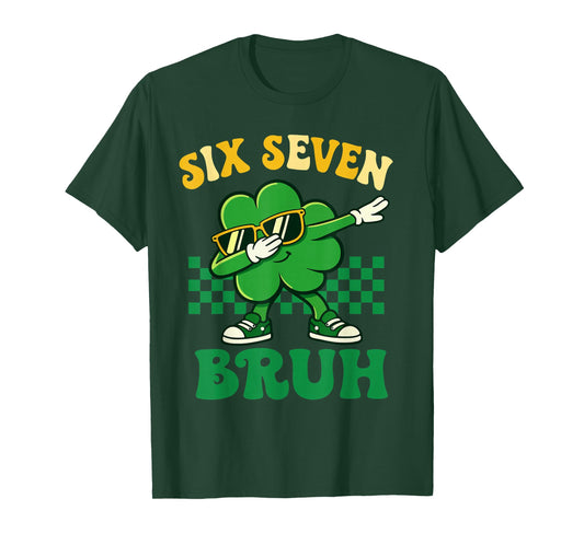 Six Seven 67 St Patricks Day 6 7 Bruh Teens Boys Girls Kids T-Shirt