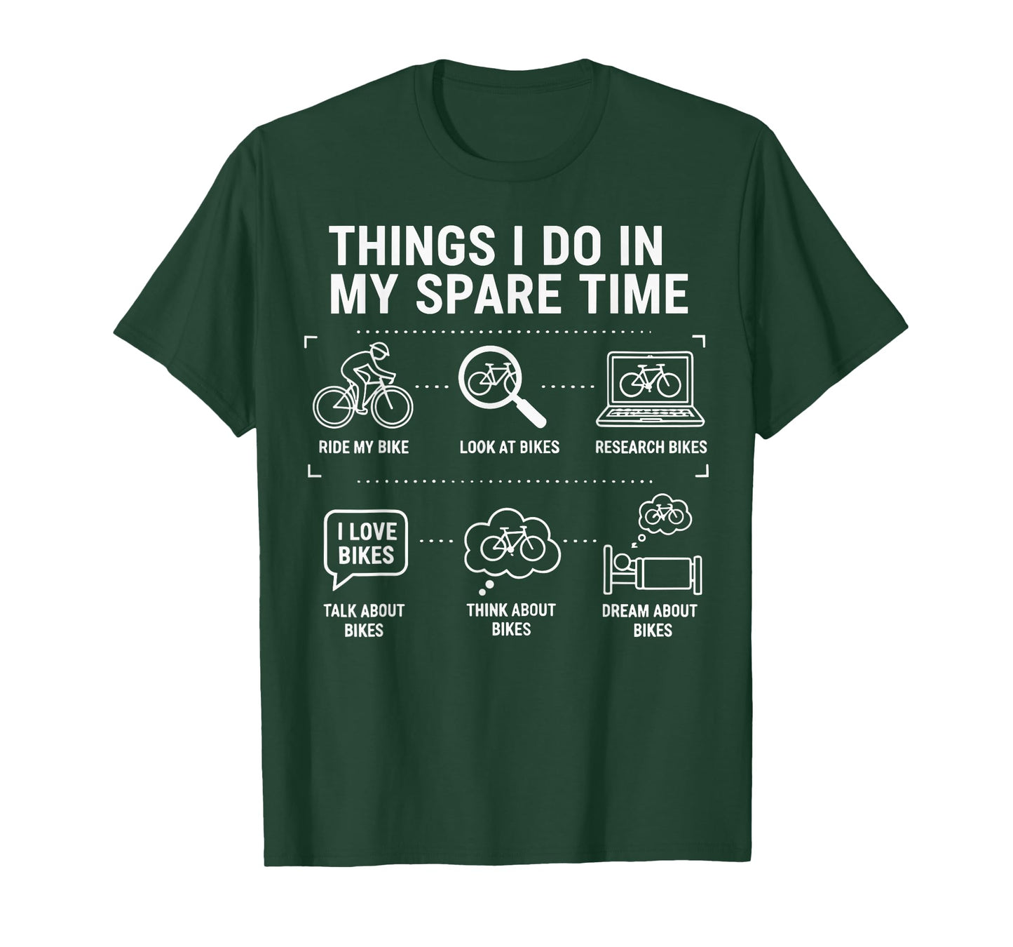 Things I Do in My Spare Time Funny Bike Mountain Cycling Men T-Shirt