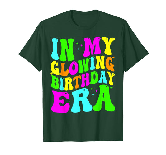 in My Glowing Birthday Era Groovy Colorful Bright T-Shirt