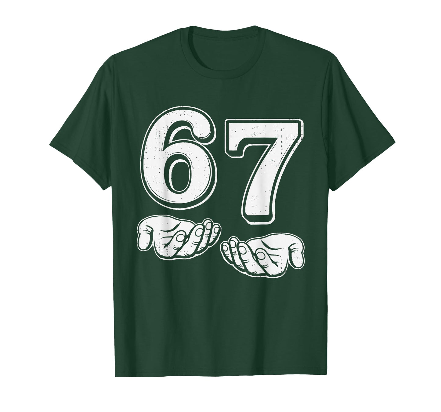 Six Seven 6 7 Meme Gen Alpha Slang 6 7 Hands Mens Boys Kids T-Shirt