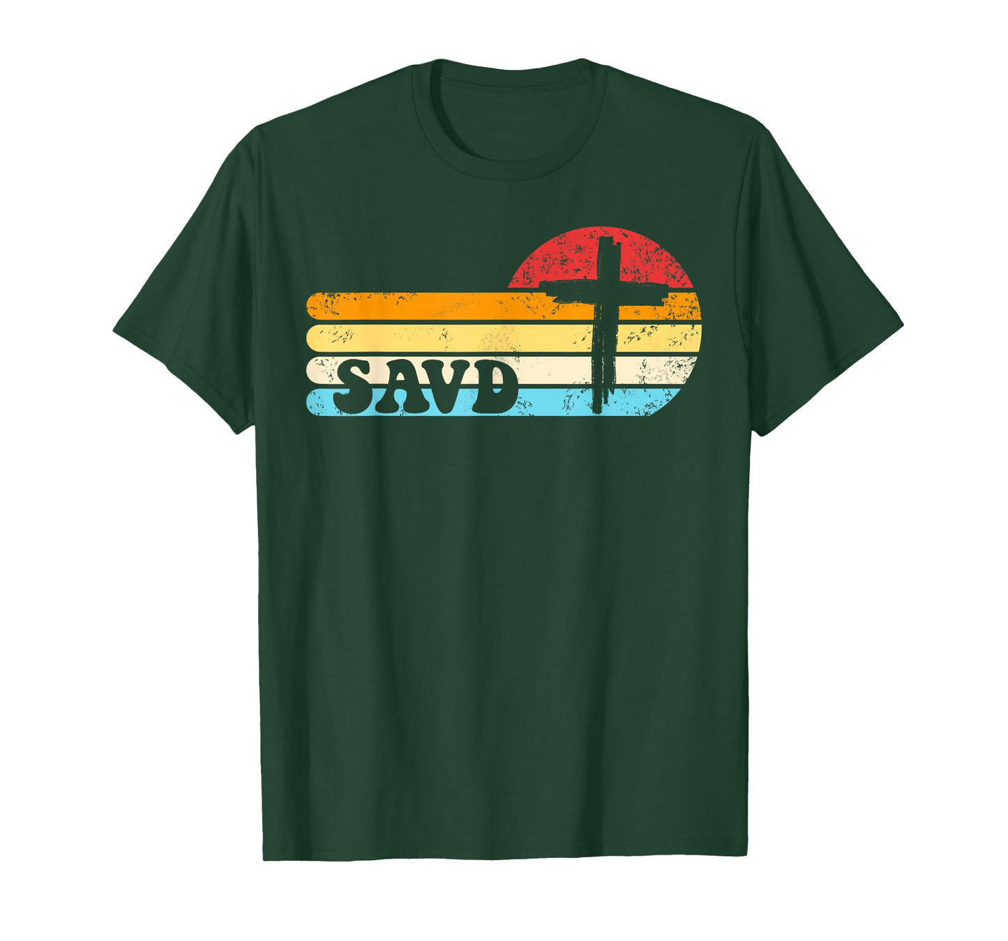 Saved Cross Retro Bible Christian Faith Jesus Savd T-Shirt