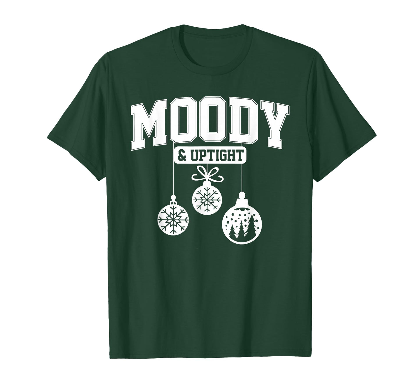 Merry and Bright Moody and Uptight Christmas Couple Matching T-Shirt