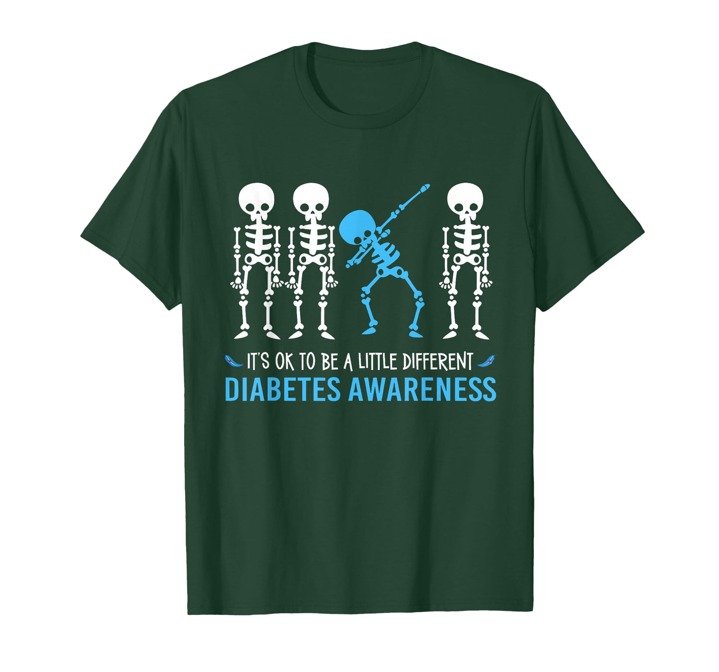 Type One of A Kind Type 1 Diabetes Awareness Skeleton T-Shirt