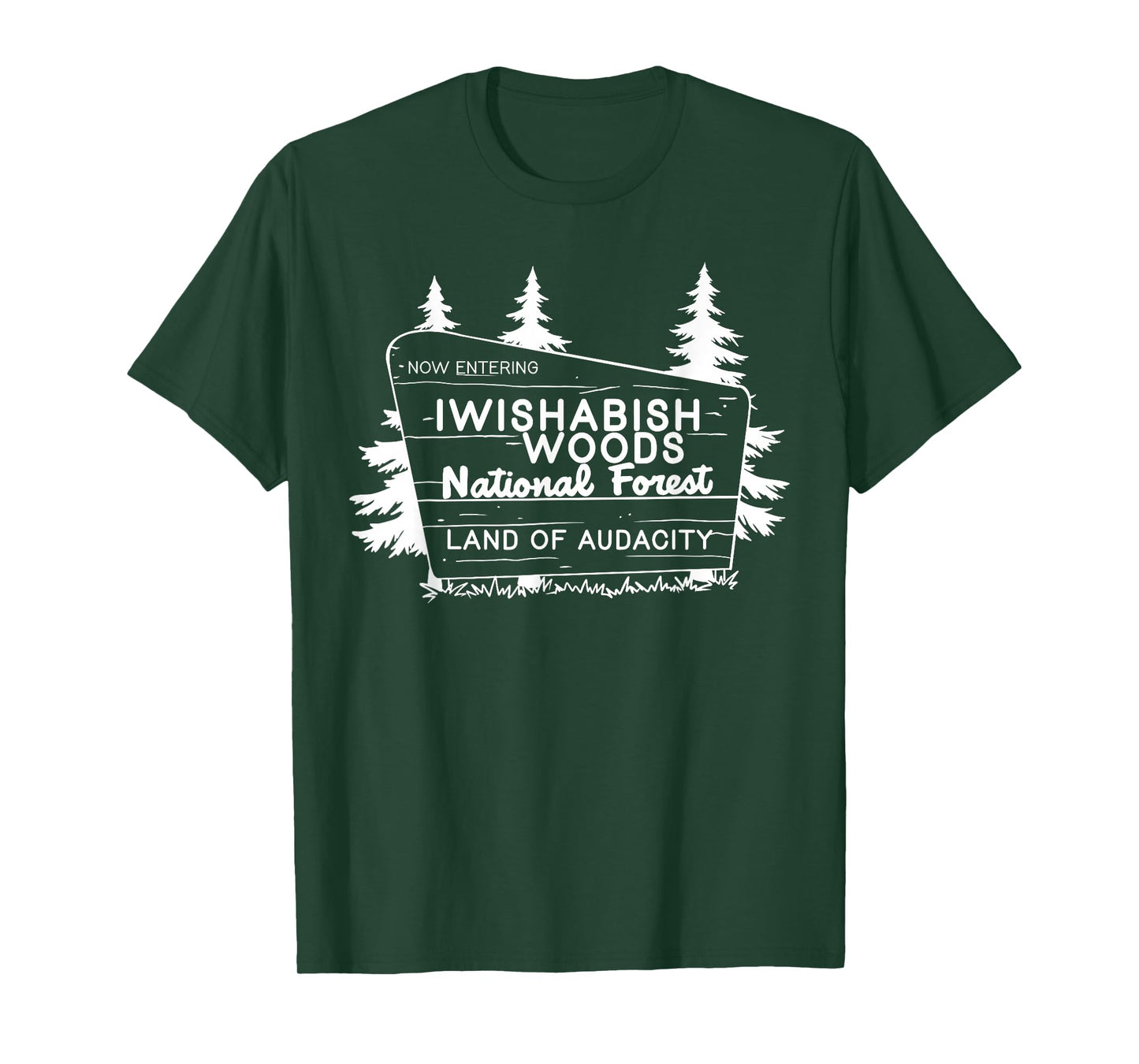 Now Entering I Wishabish Woods National Forest Land Audacity T-Shirt