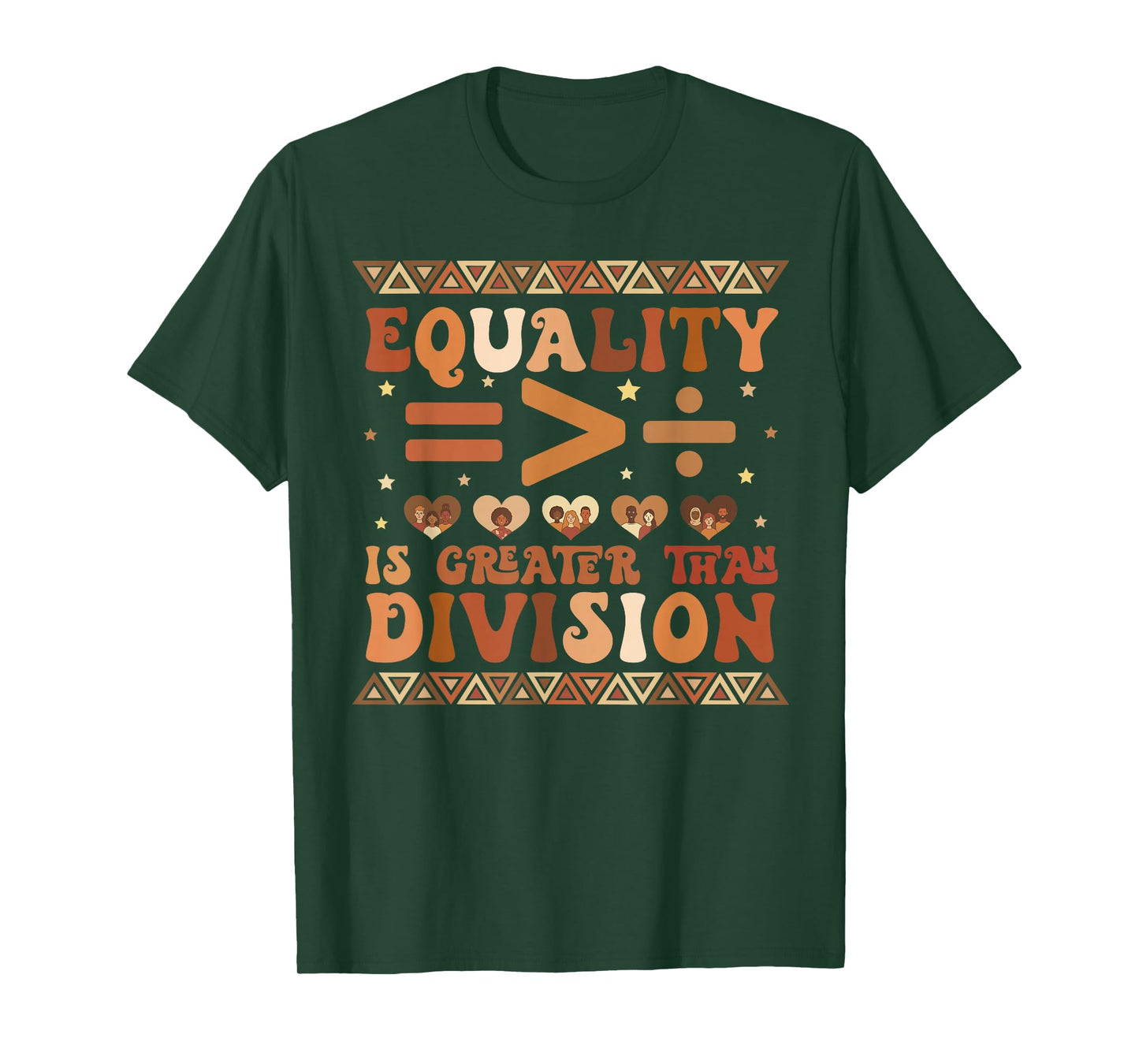 Equality is Greater Than Division Math Black History Month T-Shirt