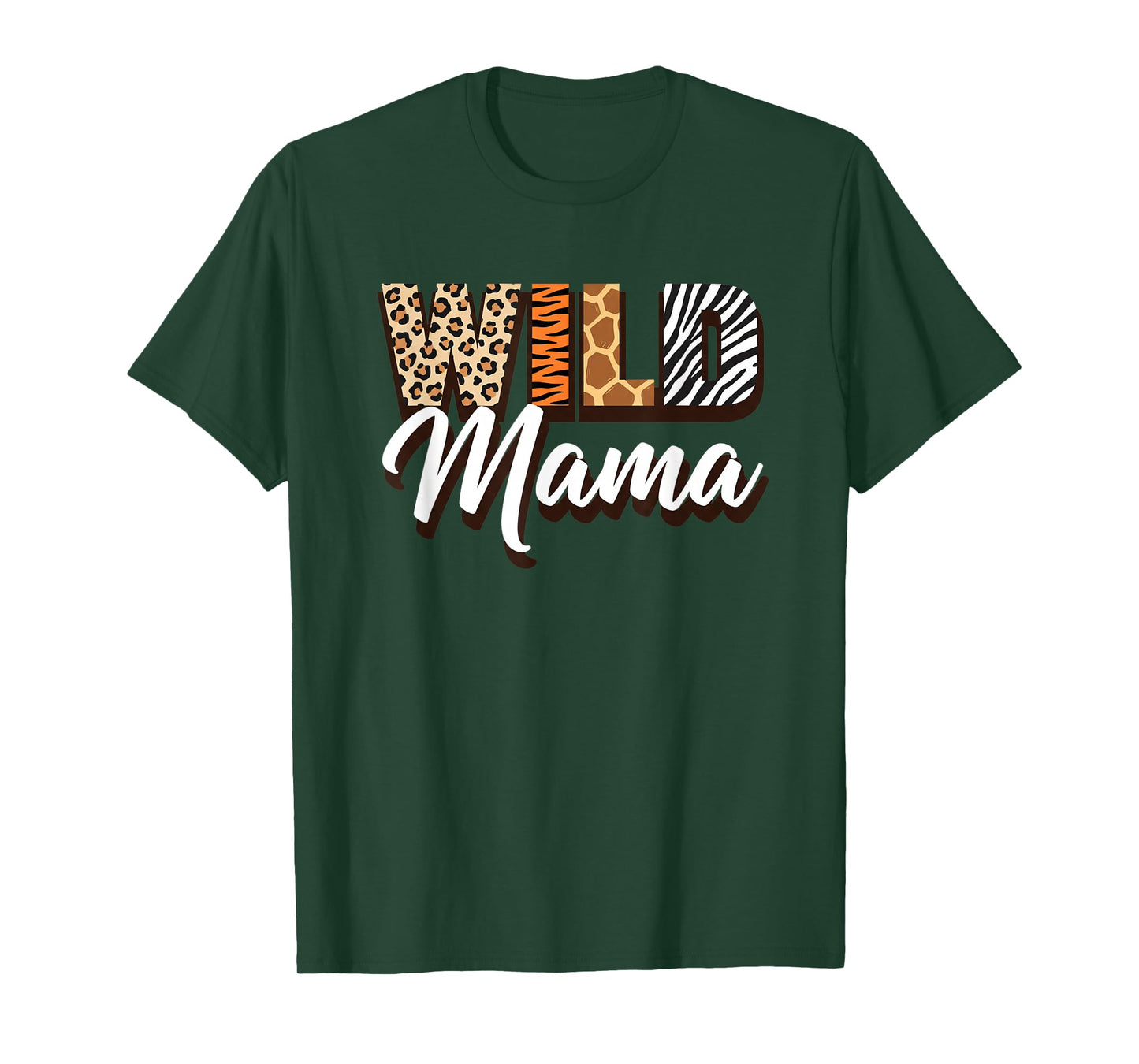 Wild Mama Jungle Animals Mom Birthday Kids Party Mom T-Shirt