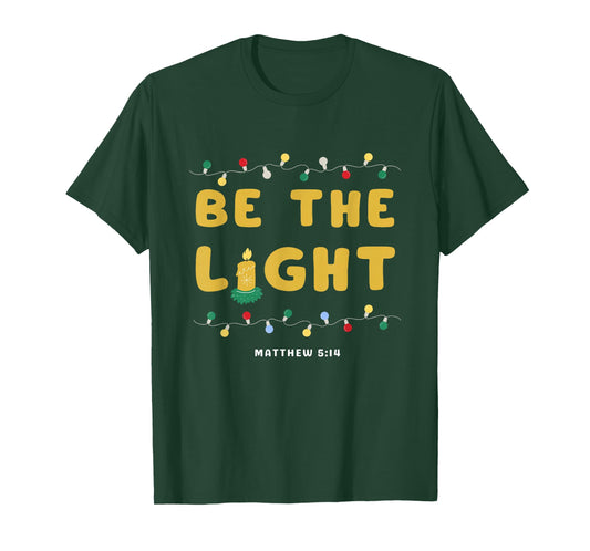 Christian Christmas Kids Be The Light Faith Matthew Bible T-Shirt
