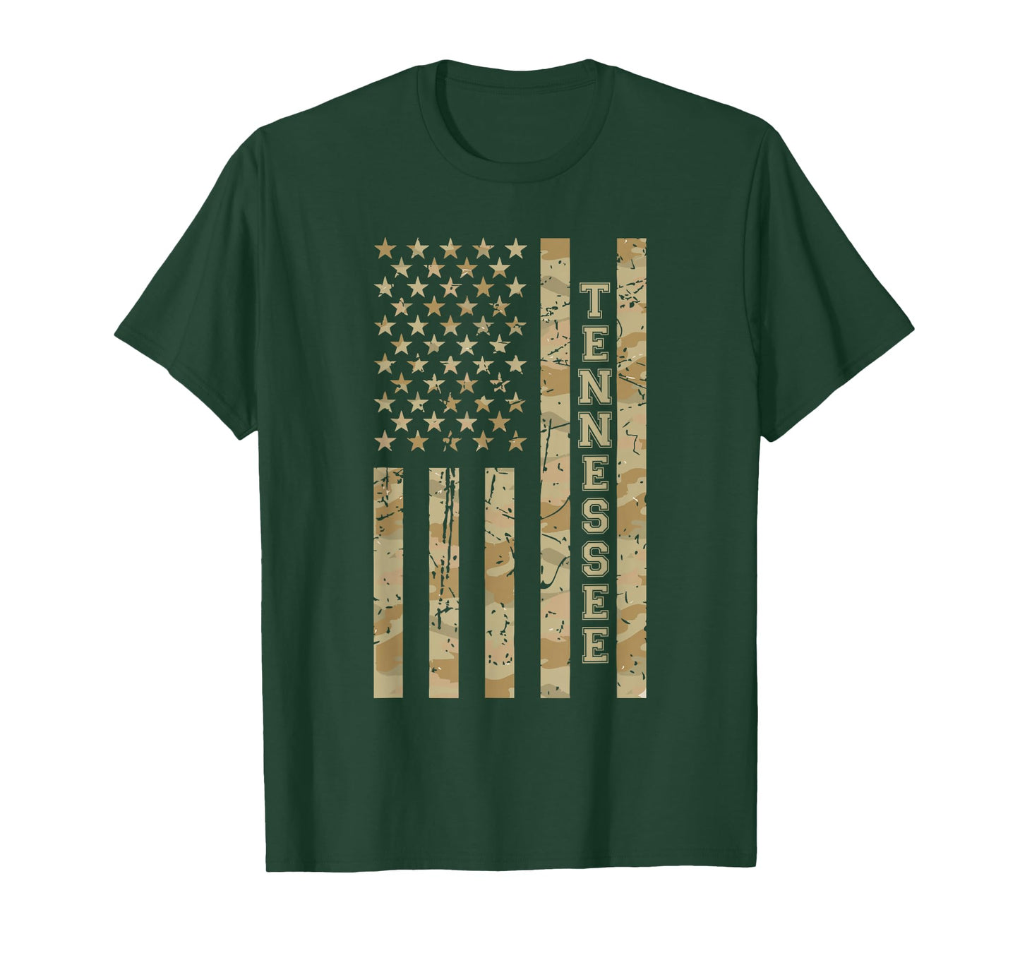 Tennessee Volunteer State Southern Desert Camo American Flag T-Shirt