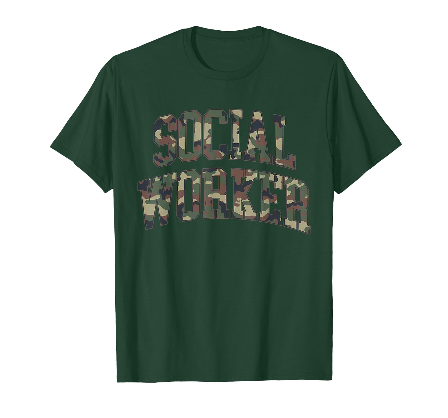 Camouflage Social Worker Social Work Month Hunting Season T-Shirt