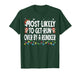 Most Likely to Get Run Over by A Reindeer Family Christmas T-Shirt
