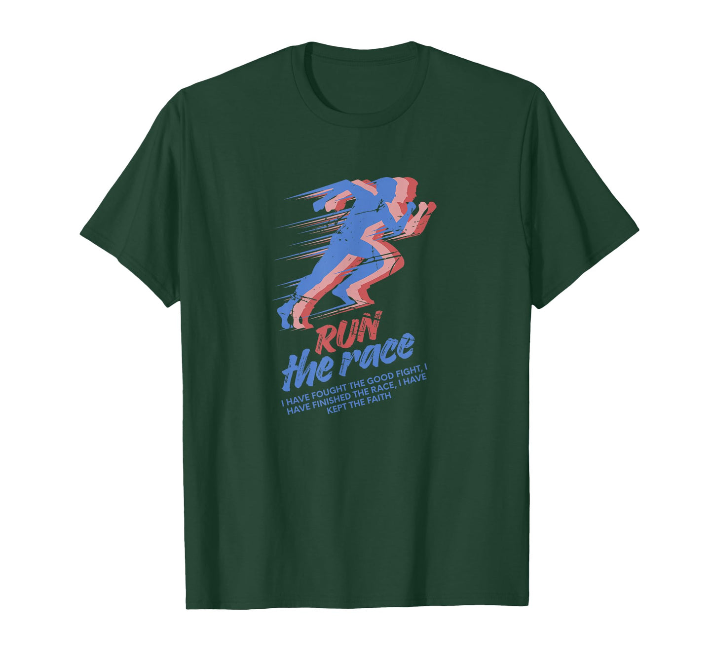 Run The Race Bible Verse Timothy Corinthians Subtle Faith T-Shirt