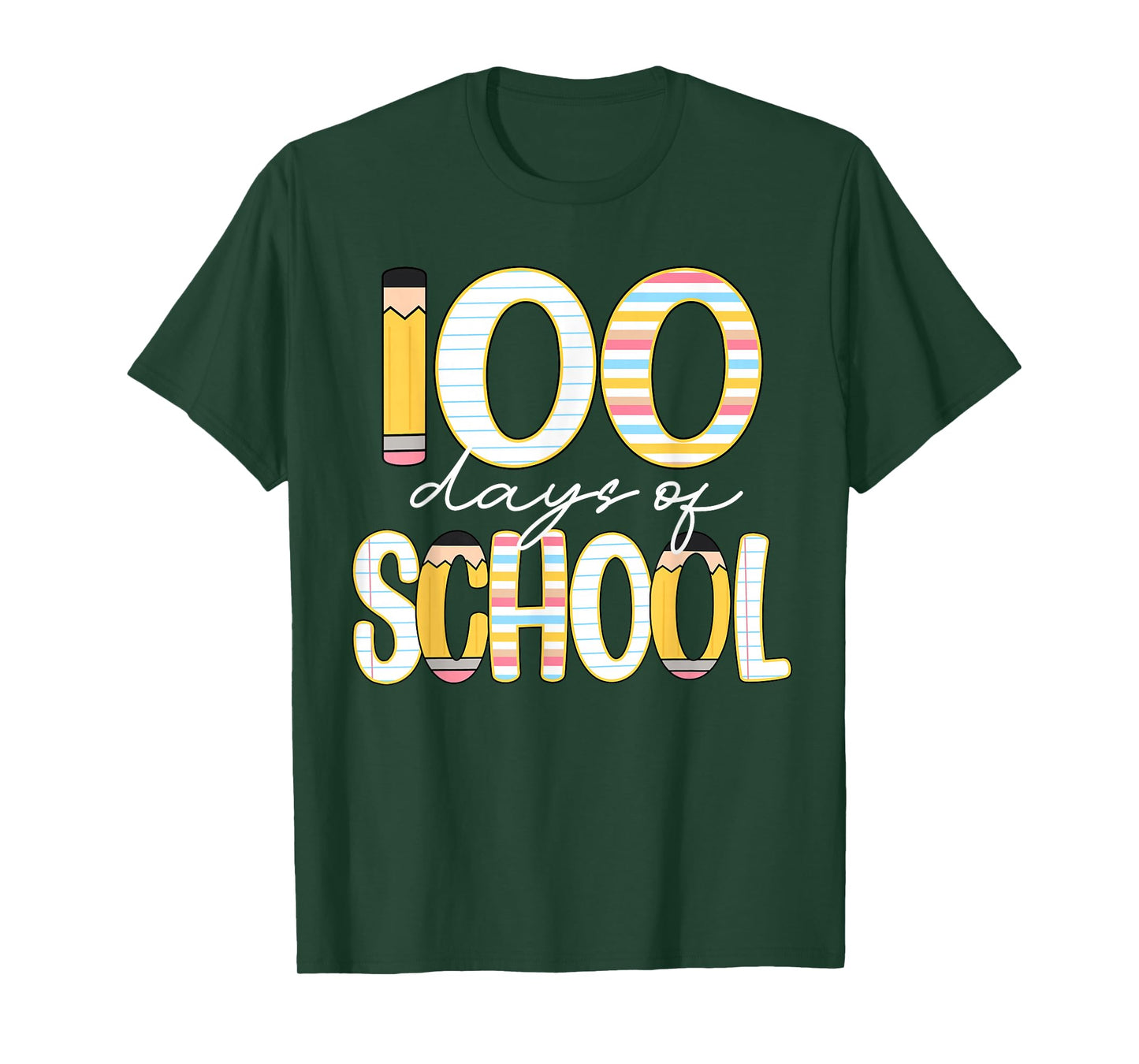 100 Days of School Groovy Retro Teacher Student Kids Funny T-Shirt