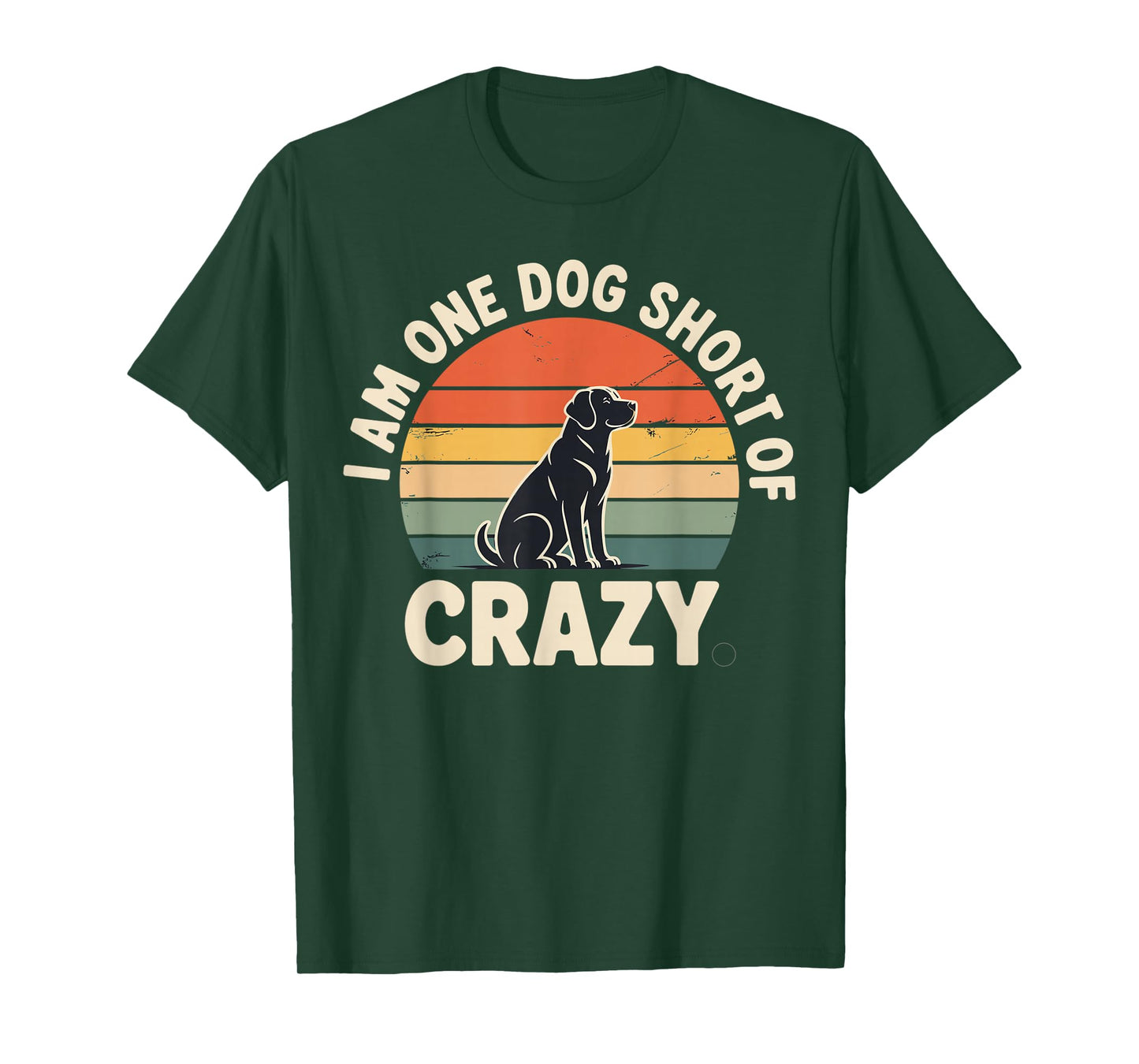 Dog Short of Crazy Funny Dog Lover Vintage T-Shirt