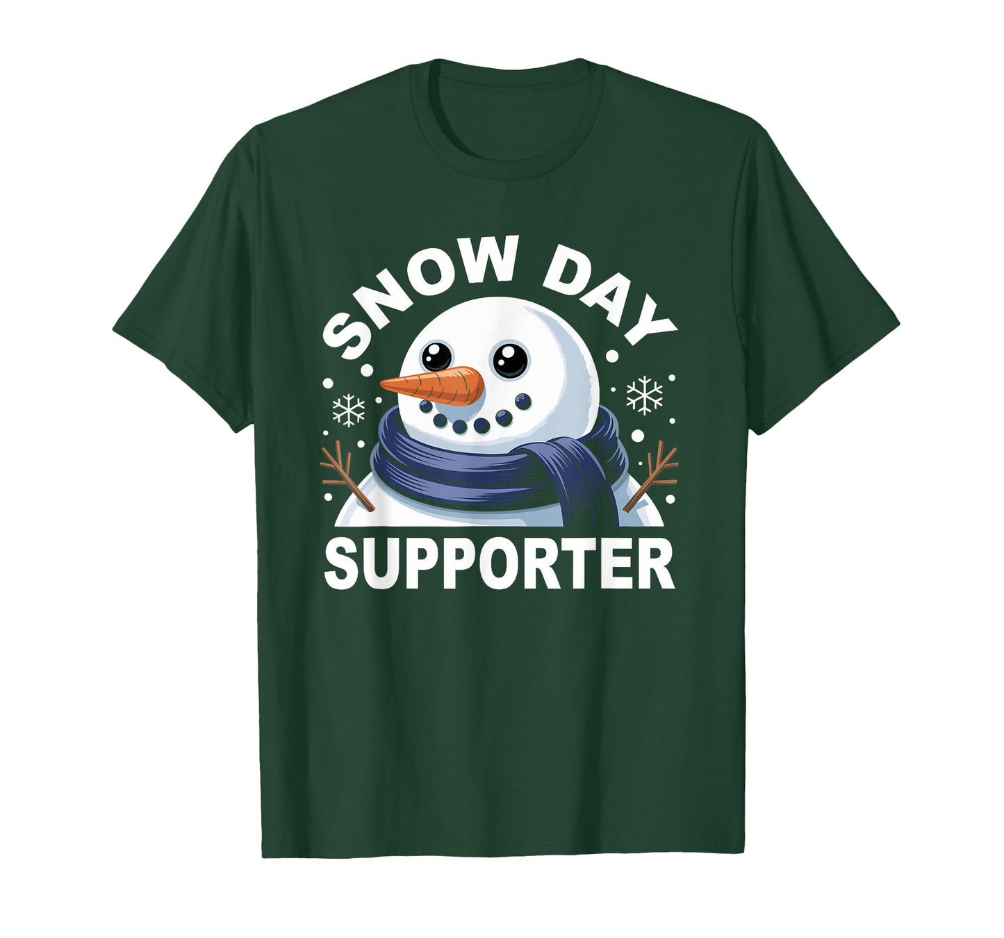 Snow Day Supporter Fun Snowman Design for Winter Lovers T-Shirt