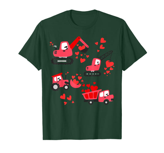 I Dig You Construction Trucks Valentine's Day Boys Toddler T-Shirt