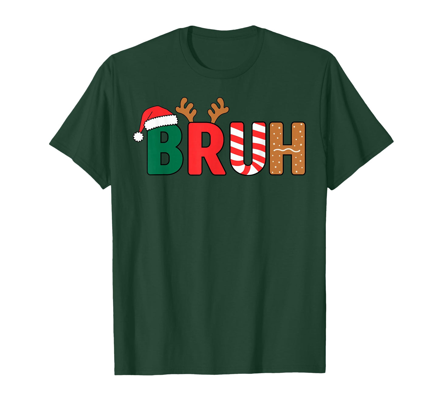 Bruh Christmas Shirt Teens Boys Xmas Kids Funny Christmas T-Shirt