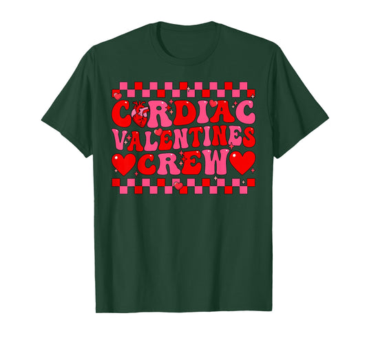 Cardiac Valentines Crew EKG Heart Nurse Squad T-Shirt