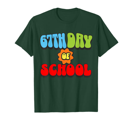 Funny 67 Six Seven Meme Gen Alpha Slang 67th Day of School T-Shirt