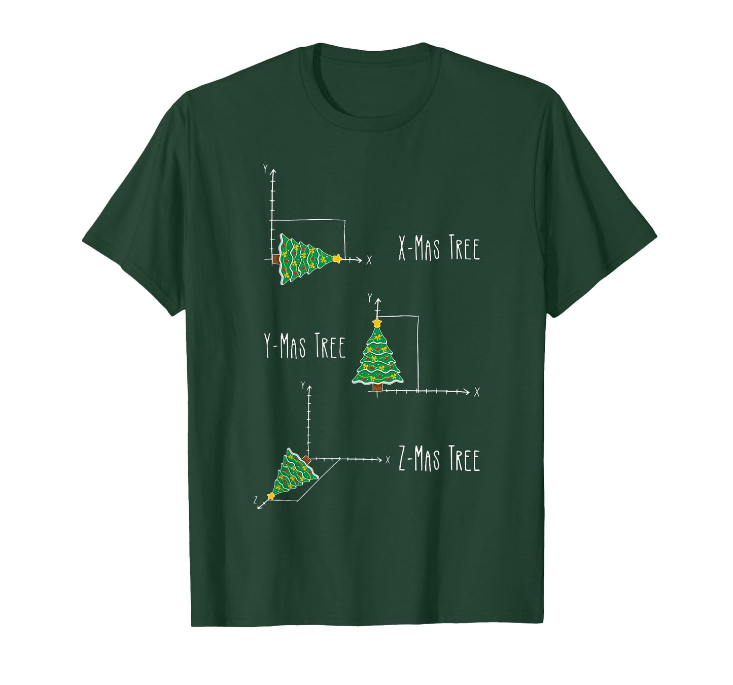 Xmas Ymas Zmas Tree Math Nerd Christmas T-Shirt