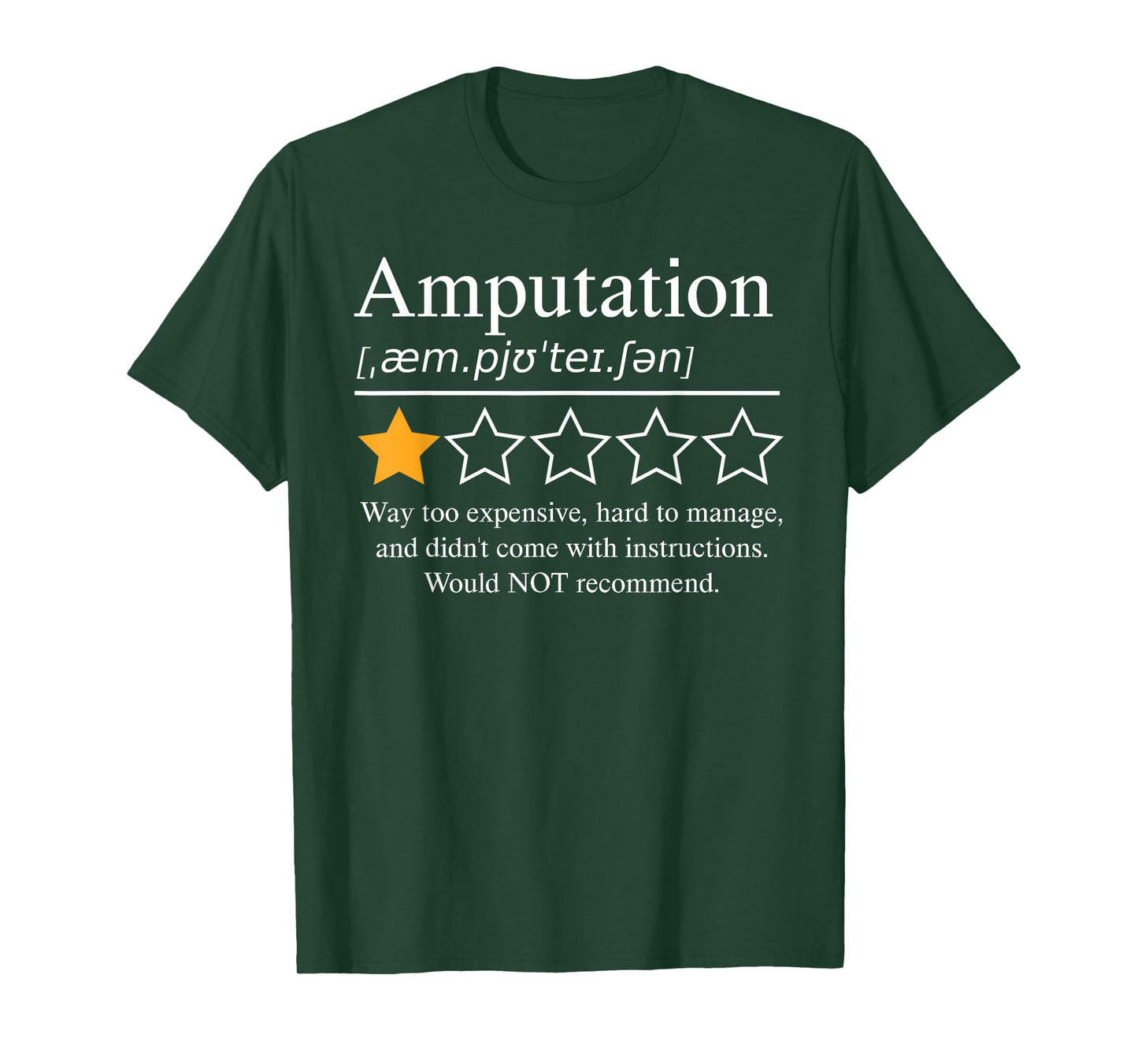 Amputation Amputee Funny Prosthetic Leg Arm Recovery 2026 T-Shirt