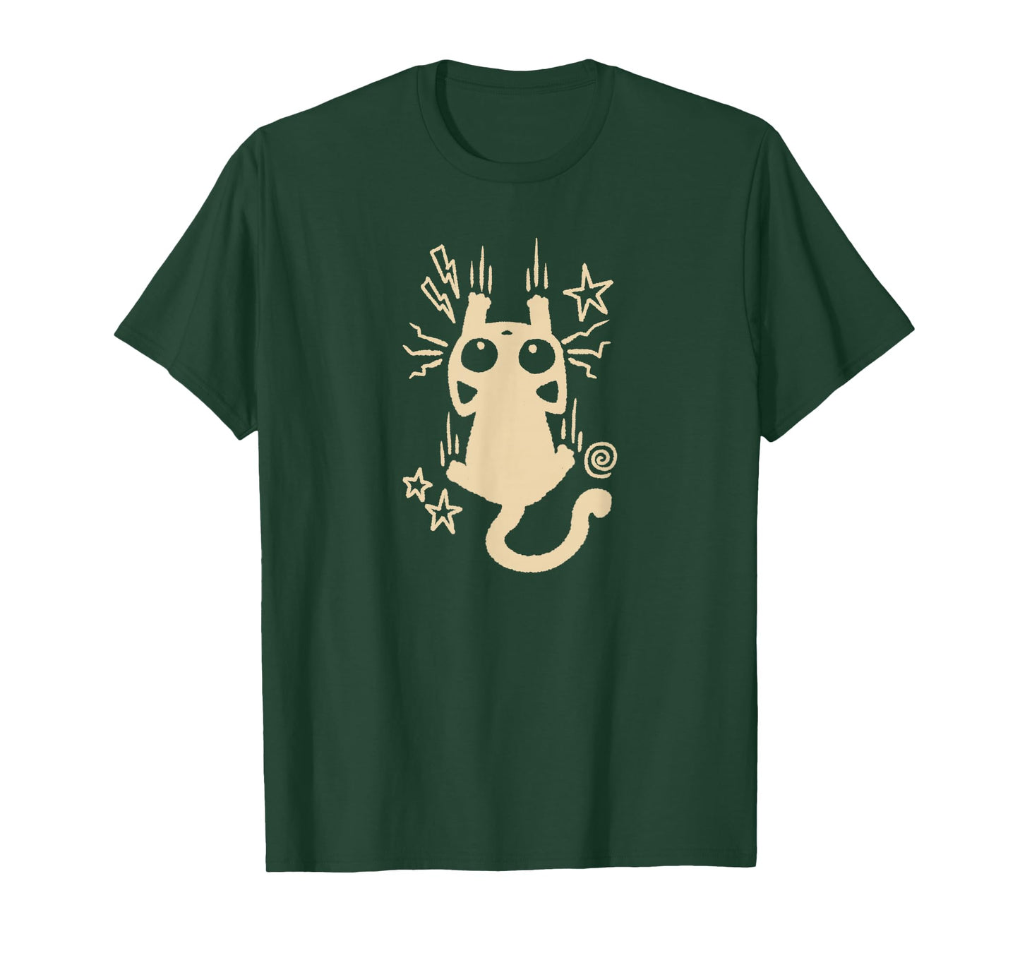 90s Y2K Clinging Tomcat Cat Leaving Scratch Marks T-Shirt