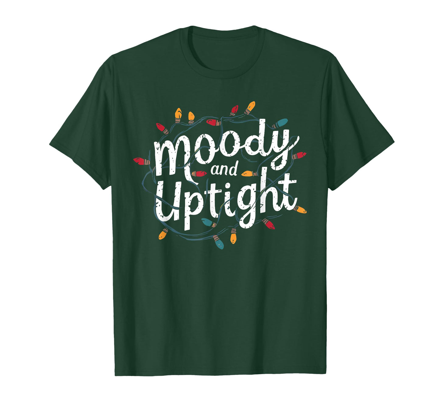 Merry and Bright Moody and Uptight Christmas Couple Matching T-Shirt