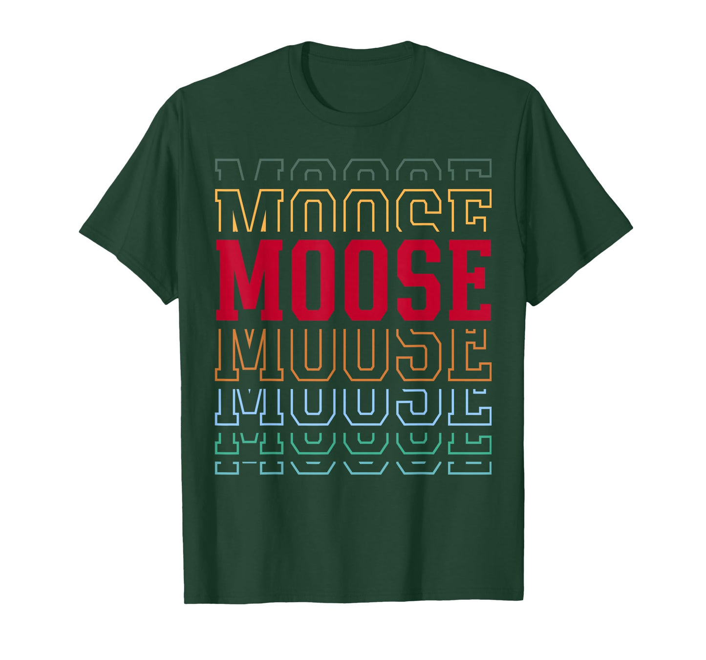 Moose Layered Text Costume Animal Lover T-Shirt