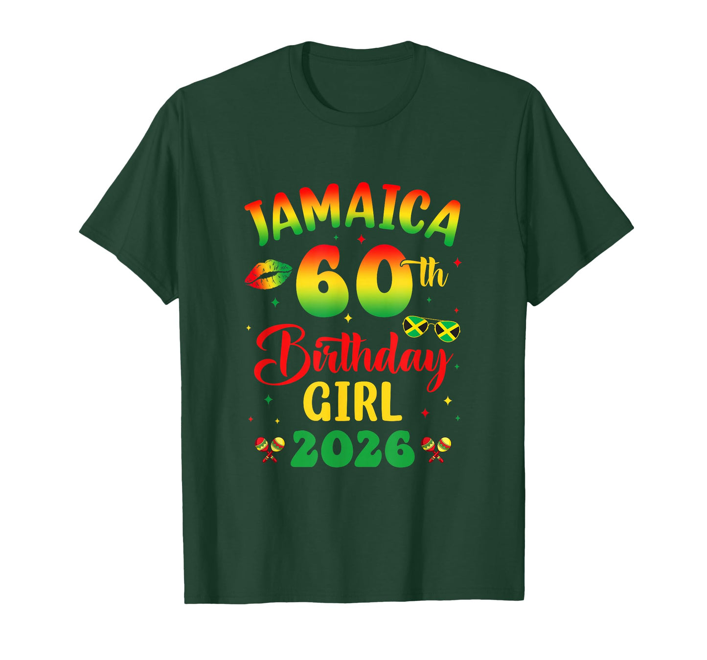 Jamaica 60Th Birthday Girl 2026 Party Matching Group T-Shirt