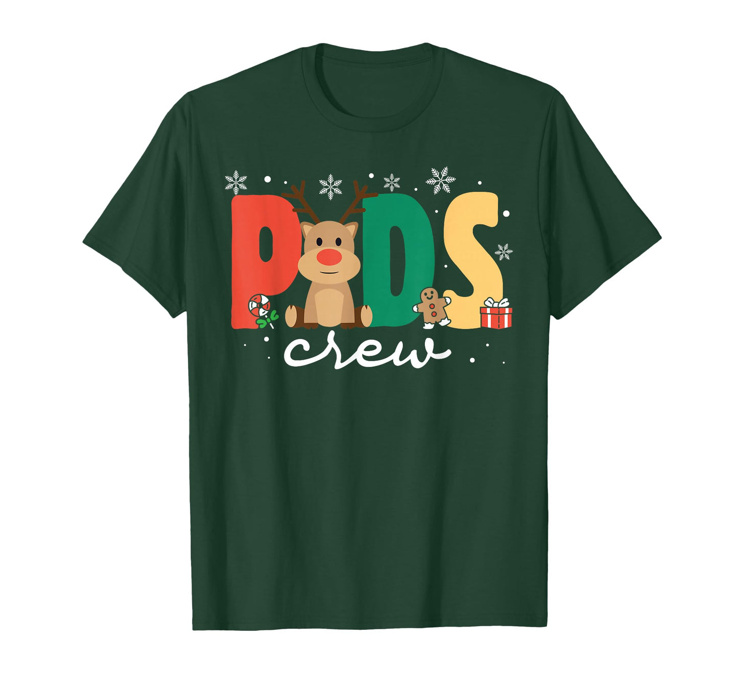 Retro Peds Crew Christmas Pediatric Nurse Nursing Group T-Shirt