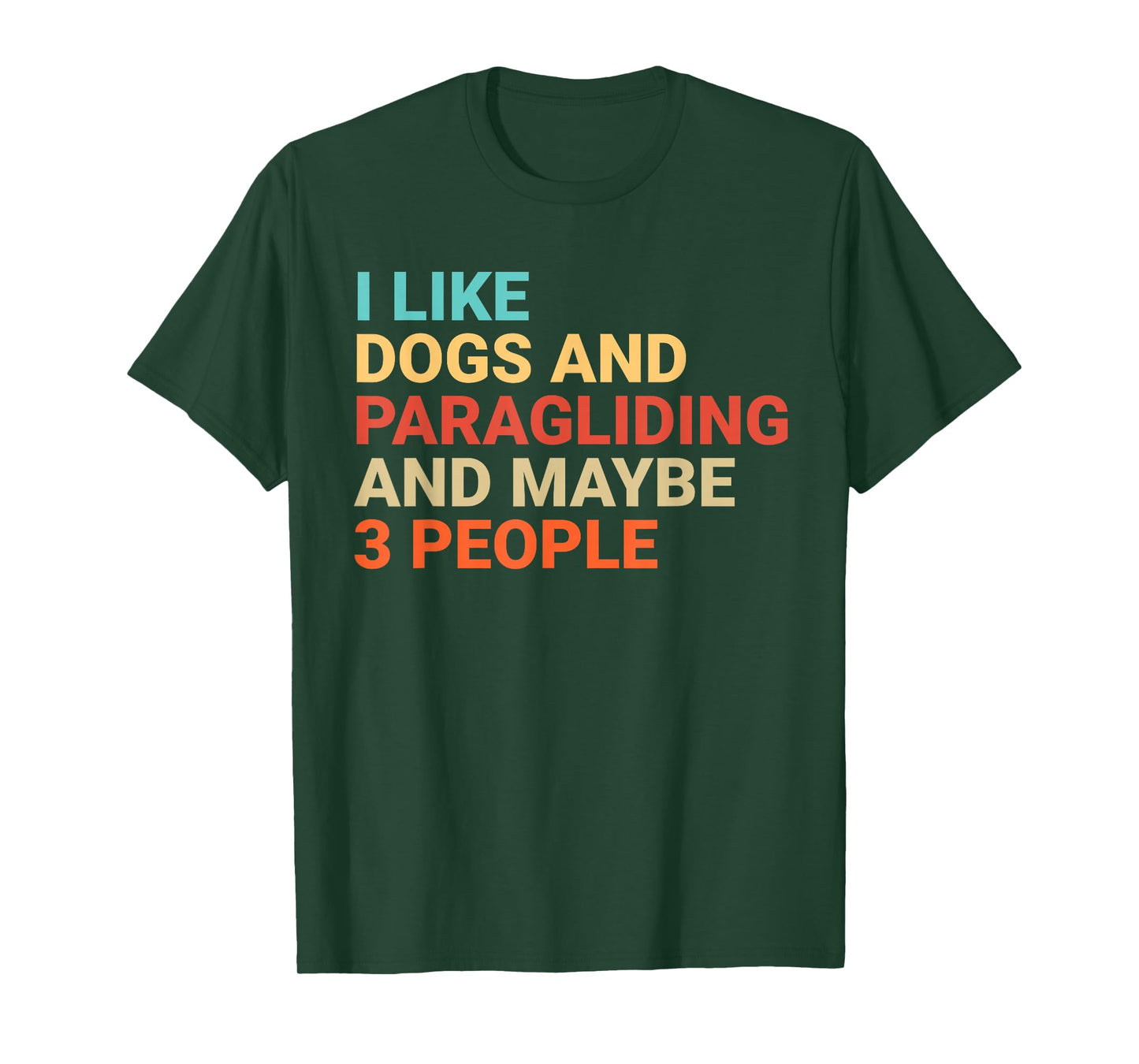 Retro I Like Dogs and Paragliding Lover Funny Paraglider T-Shirt