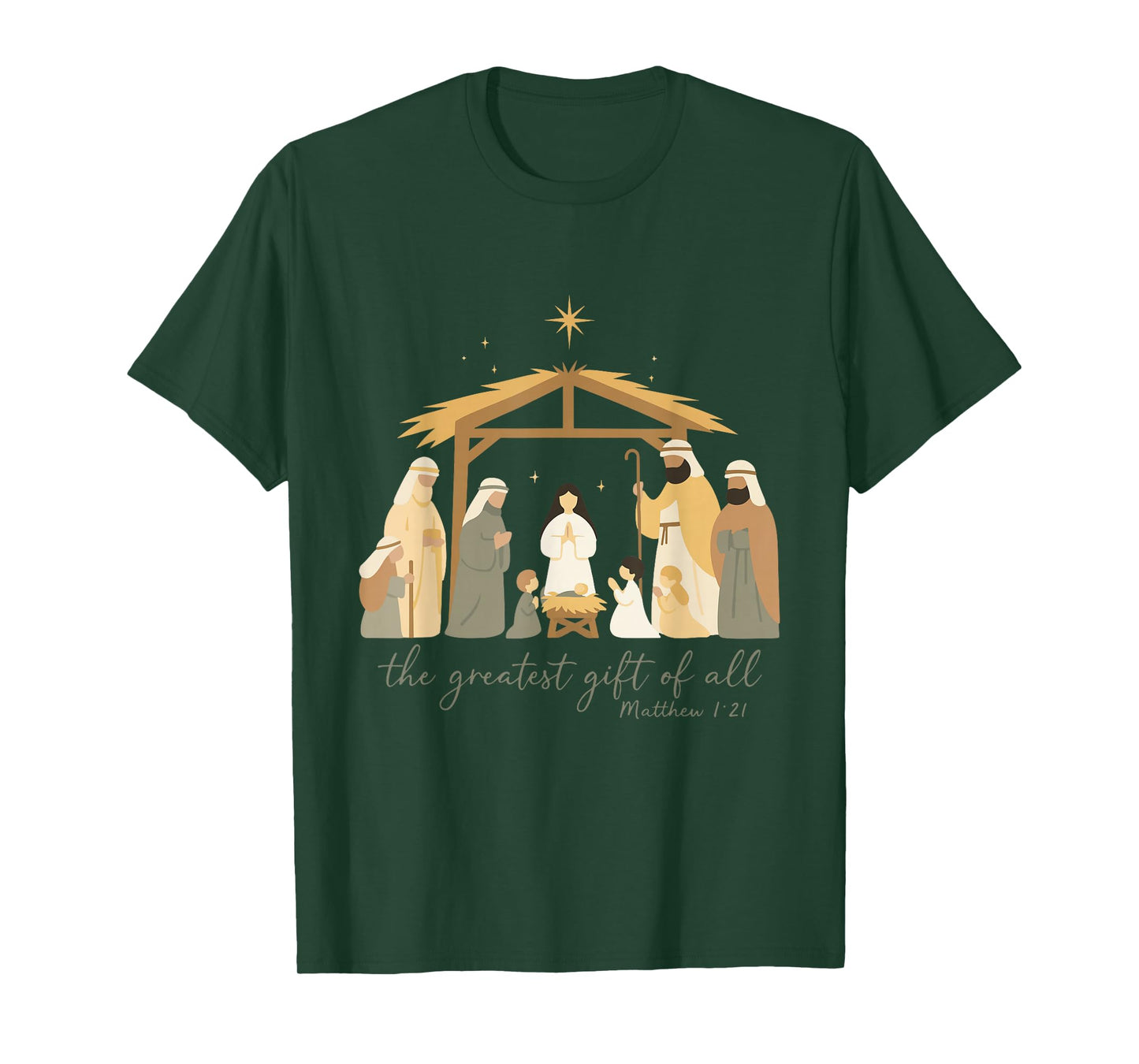 The Greatest Gift for All Christmas Nativity Jesus Christian T-Shirt