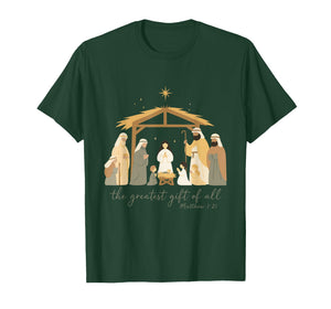 The Greatest Gift for All Christmas Nativity Jesus Christian T-Shirt
