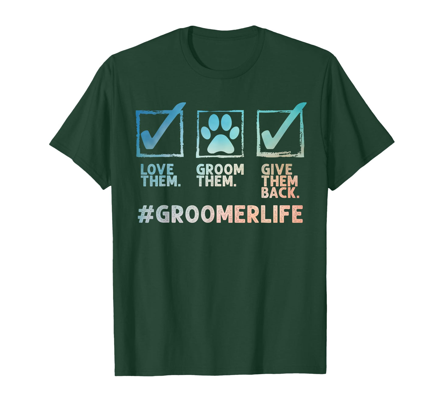 Cool Dog Groomer Art for Men Women Dog Grooming Pet Groomer T-Shirt