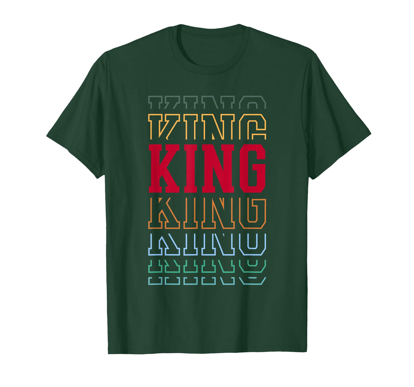 King Layered Text Costume Royalty Party T-Shirt