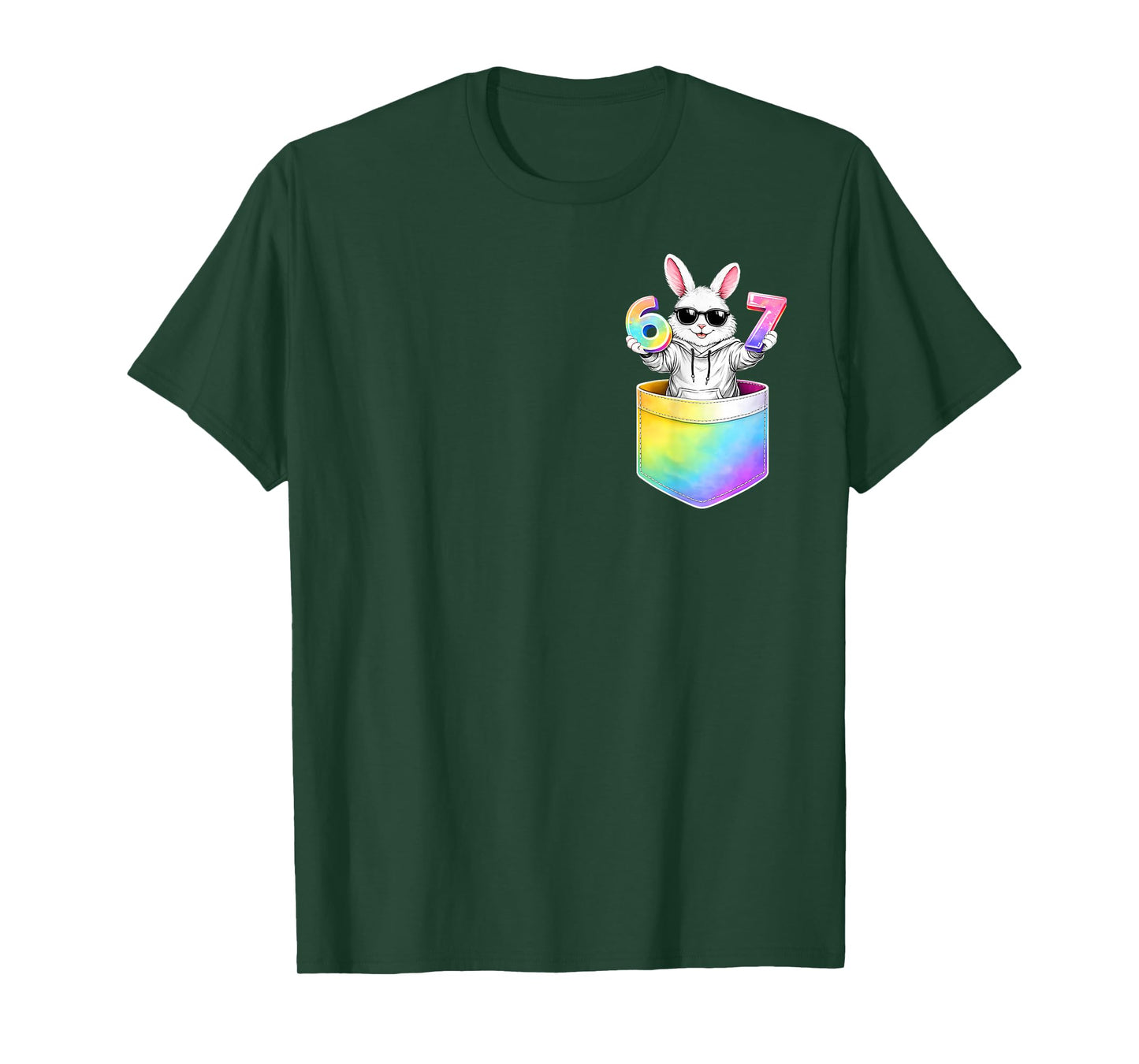 Easter Bunny in Pocket Six Seven Bruh 67 Meme Easter Day T-Shirt