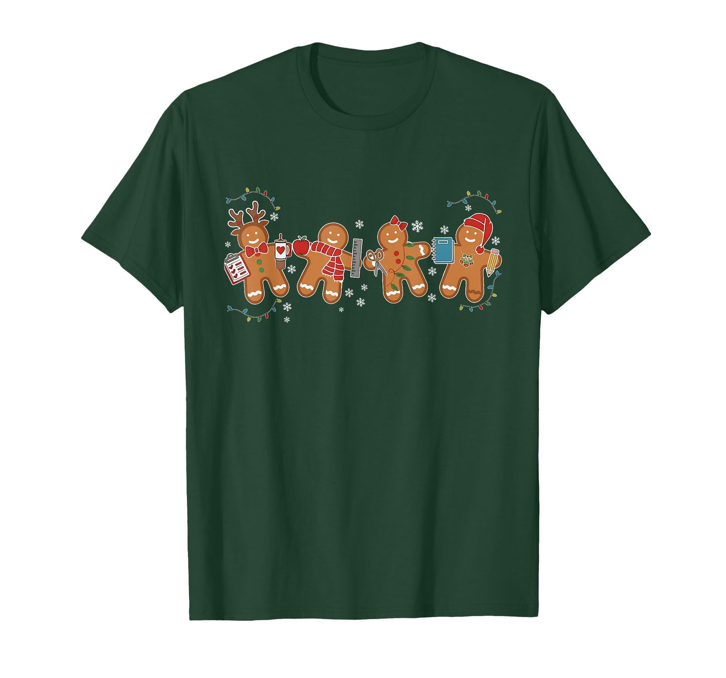 Gingerbread Teacher Holiday for Teacher Staff Christmas T-Shirt
