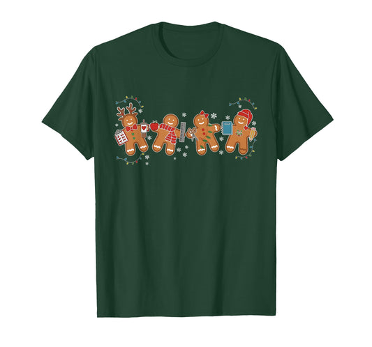 Gingerbread Teacher Holiday for Teacher Staff Christmas T-Shirt