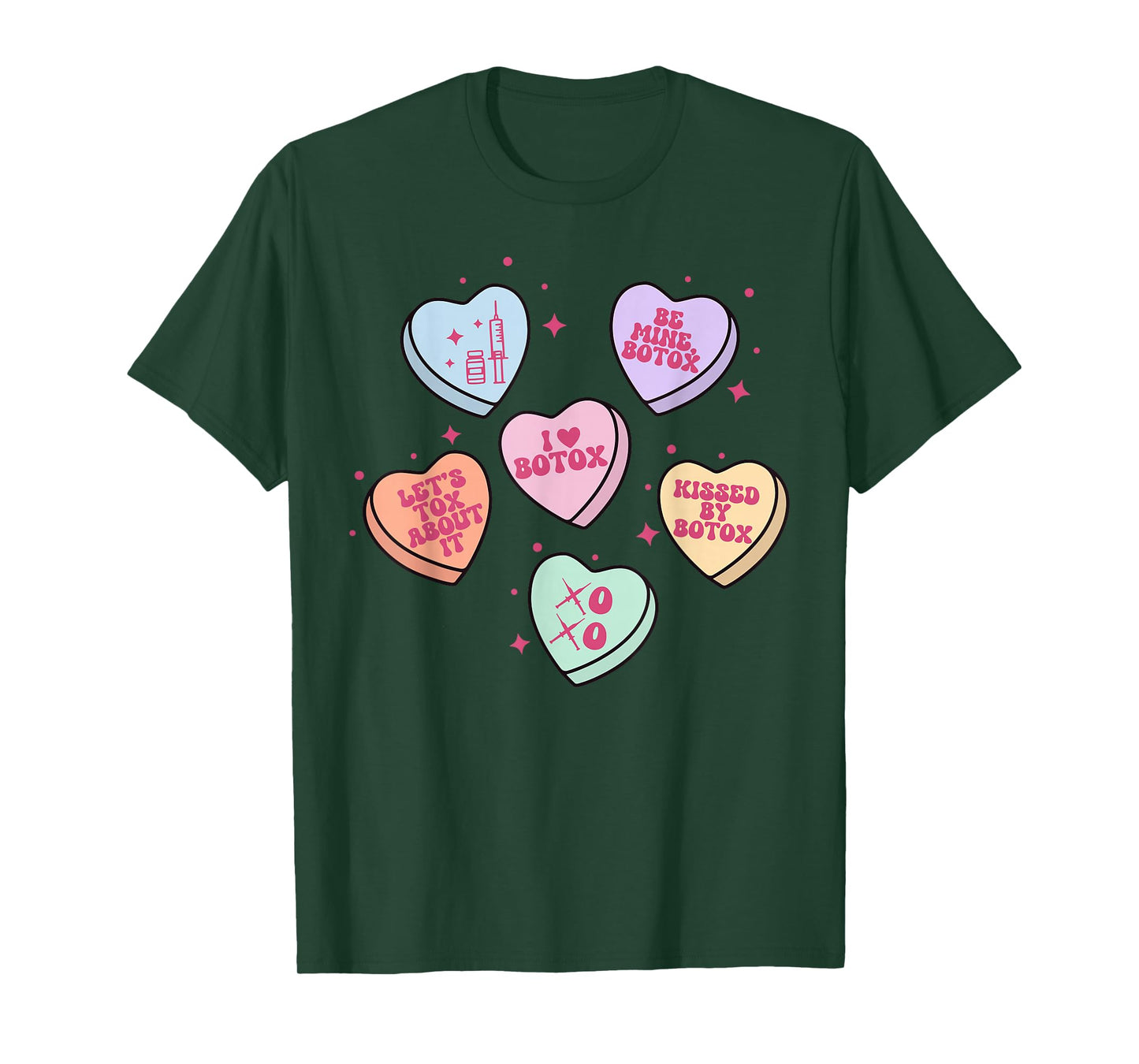 Heart Candy Botox Dealer Valentine Injector Dermatology Work T-Shirt