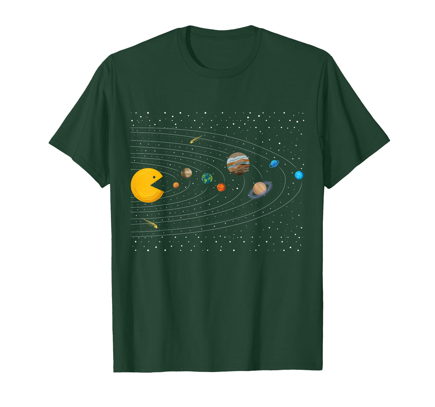 Solar System Video Game Funny Graphic Tees Planet Astronaut T-Shirt