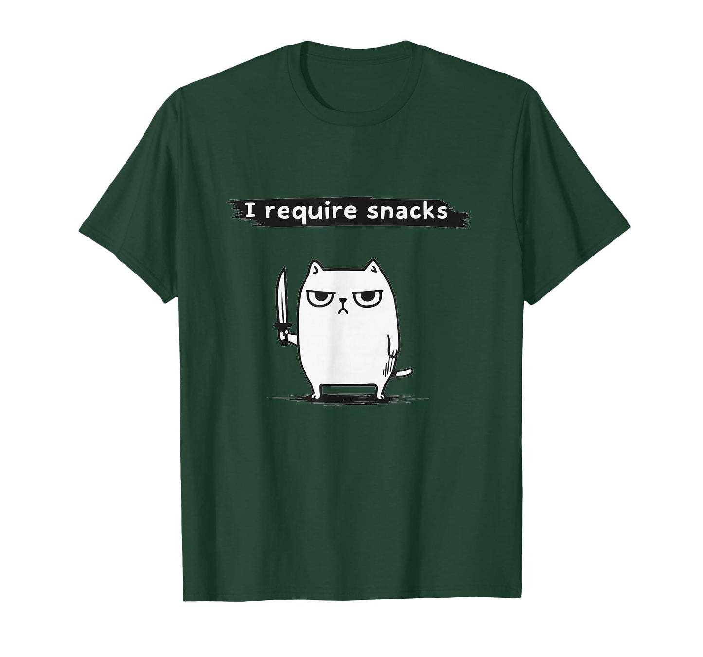 I Require Snacks Angry Cat Funny Meme T-Shirt