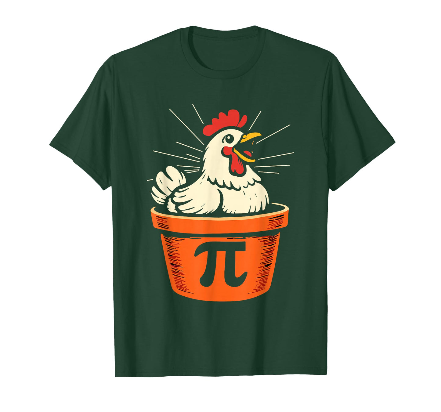 Funny Chicken Pot Pi Day Pie Math Lover 3.14 Men Women Kids T-Shirt