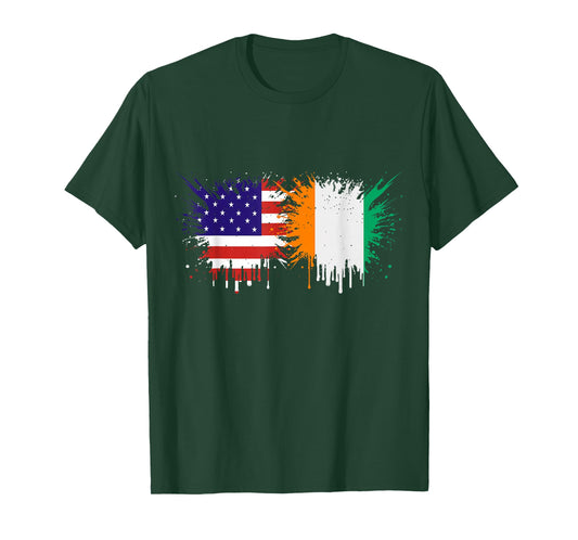 Côte D'Ivoire & USA Together, Half American, Half Ivorian T-Shirt