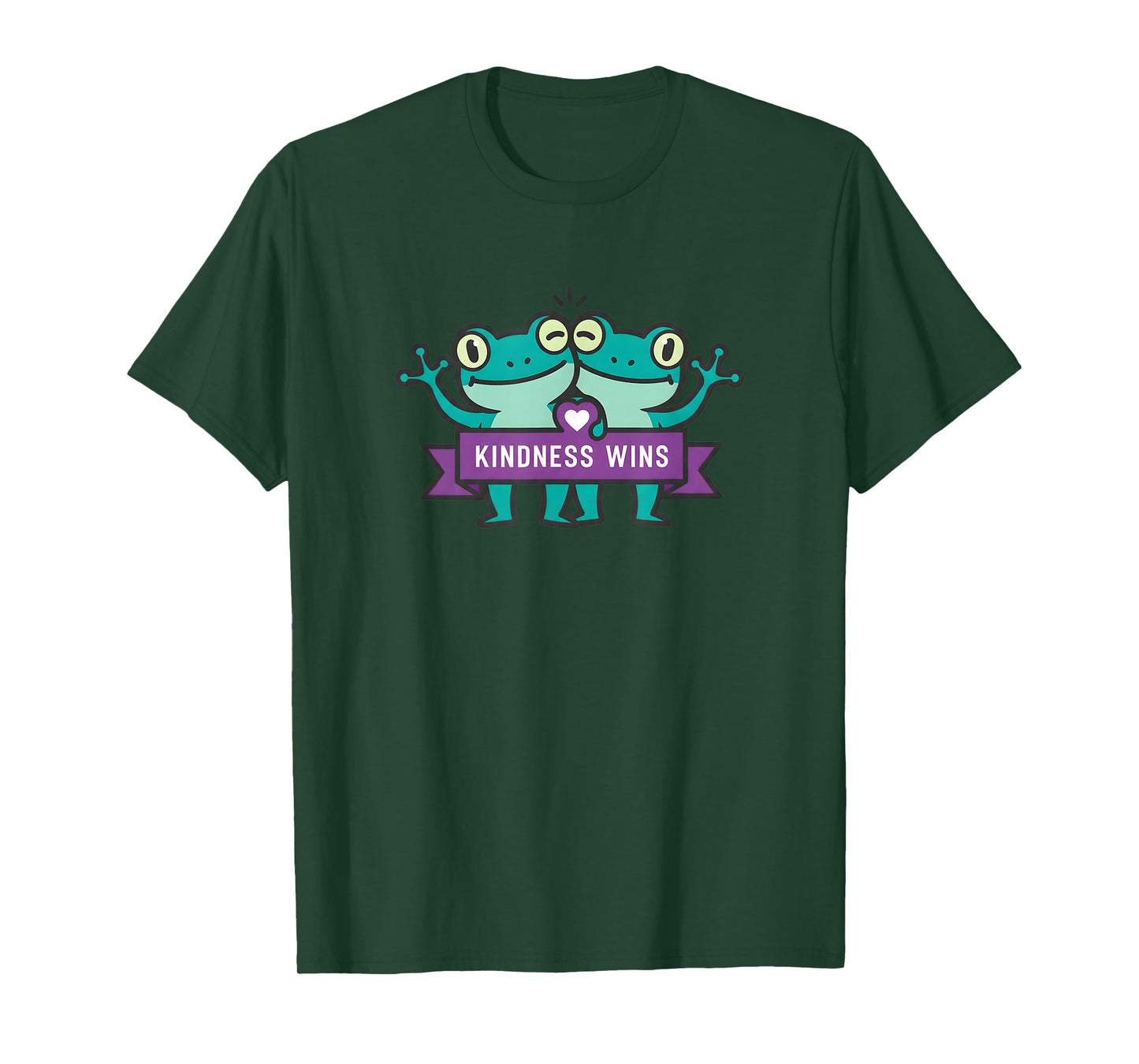 Kindness Wins Cute Frog Positivity Anti Bullying T-Shirt